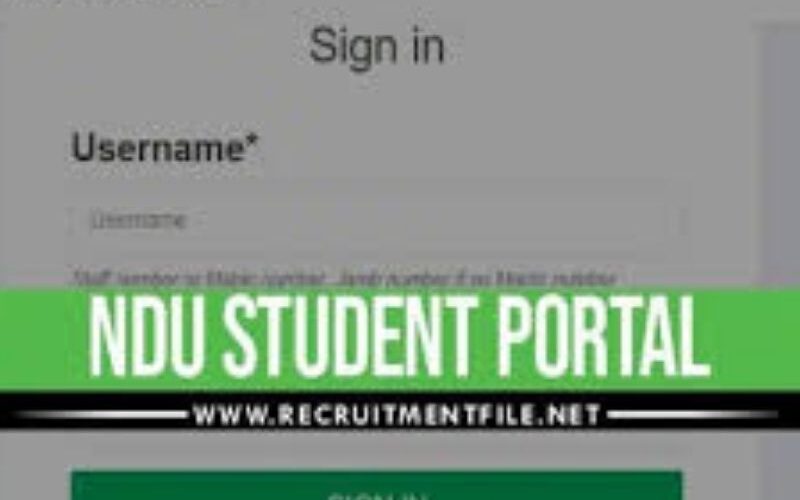 NDU Student Portal Login