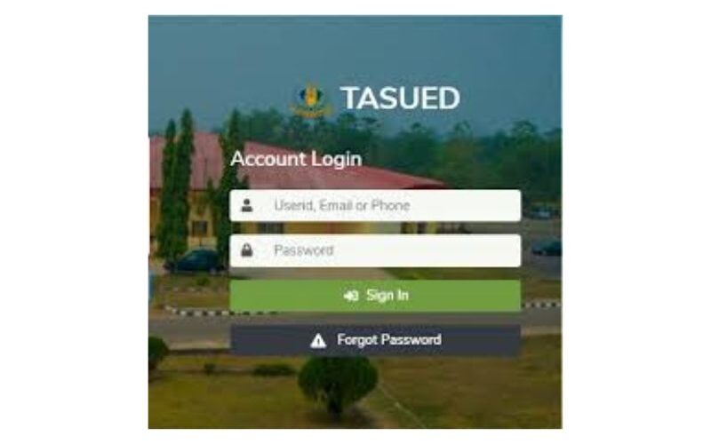 TASUED Portal Login Returning Students