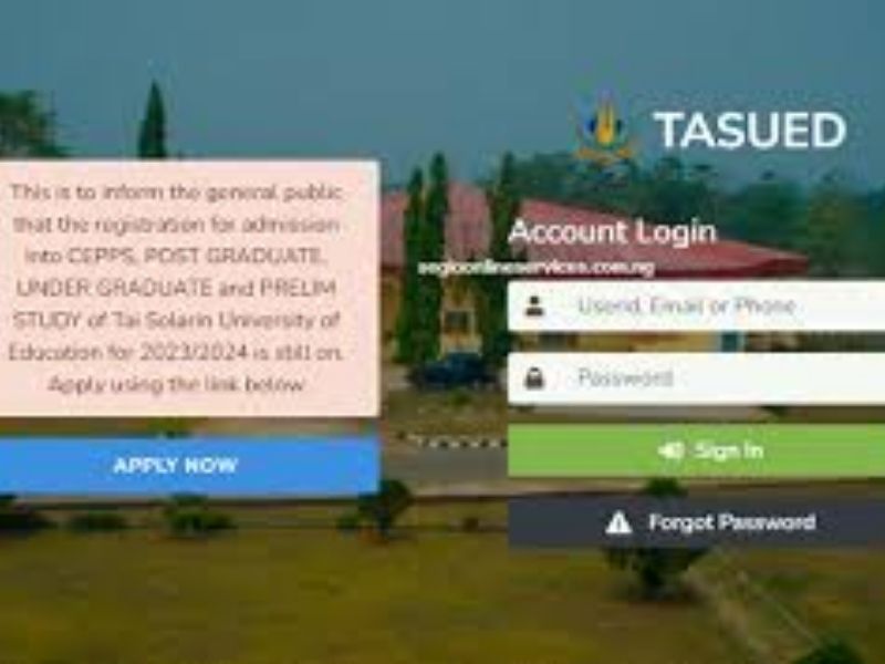 Tai Solarin University of Education Student Portal