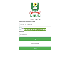 NOUN Student Portal Password Reset